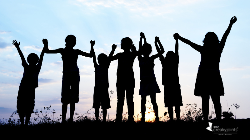 Silhouette of children